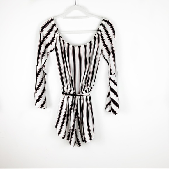 Silence + Noise Stripped Romper - Picture 4 of 5